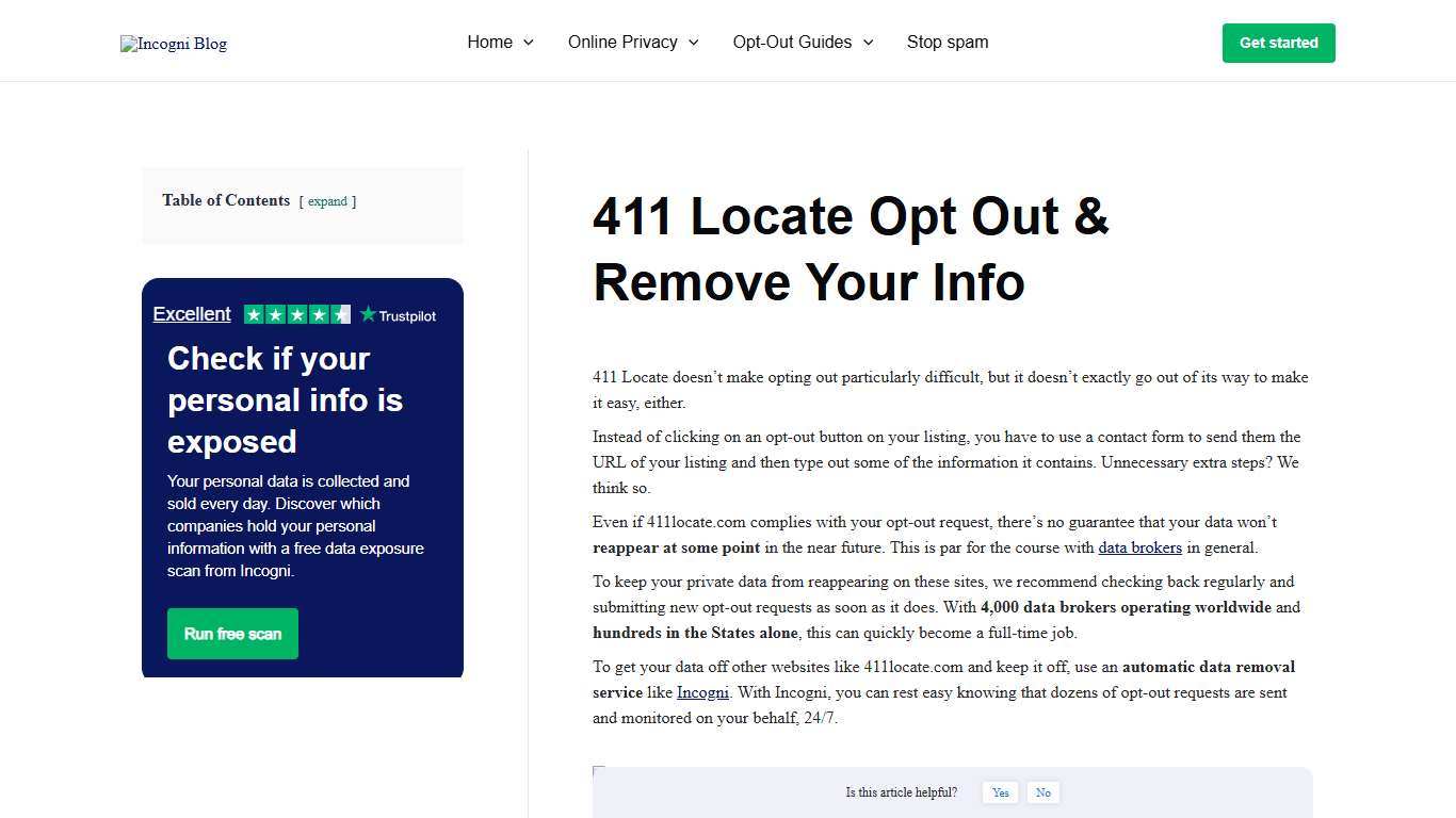411 Locate Opt Out & Remove Your Info [2026] Incogni